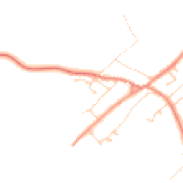 Daytime road noise heatmap for YO61 1AG