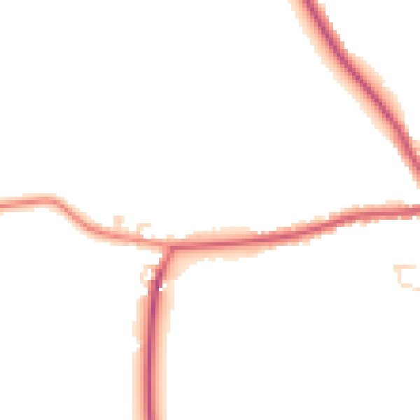 Daytime road noise heatmap for YO61 1AH
