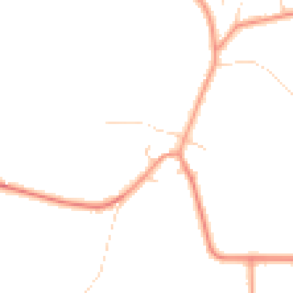 Daytime road noise heatmap for YO61 1AJ