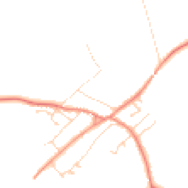 Daytime road noise heatmap for YO61 1AP
