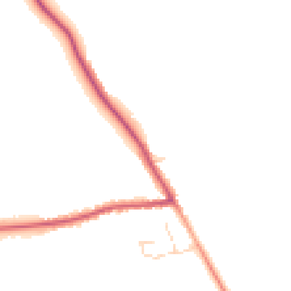 Daytime road noise heatmap for YO61 1DE