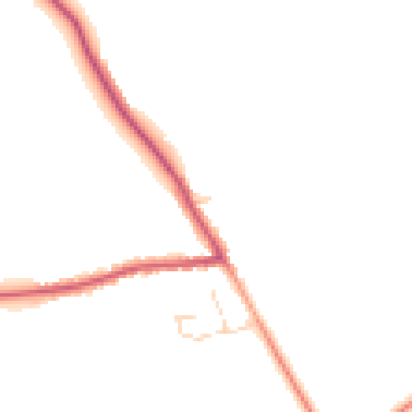 Daytime road noise heatmap for YO61 1DG