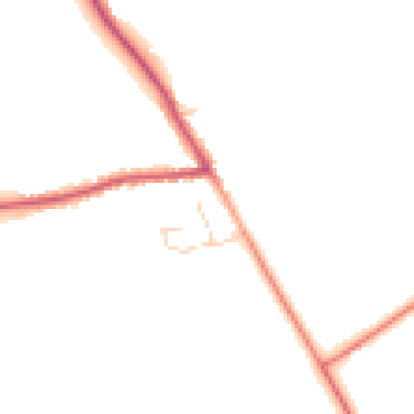 Daytime road noise heatmap for YO61 1DH
