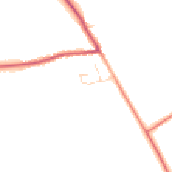Daytime road noise heatmap for YO61 1DL
