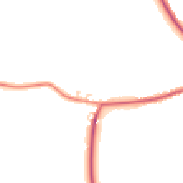 Daytime road noise heatmap for YO61 1DQ