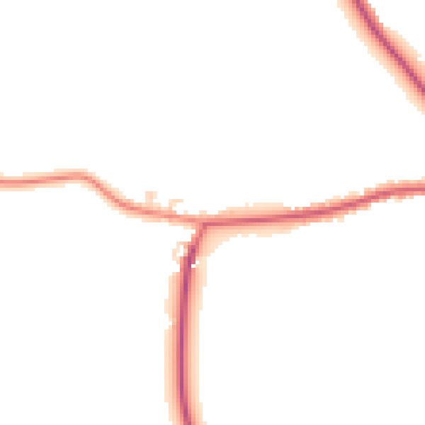 Daytime road noise heatmap for YO61 1DR