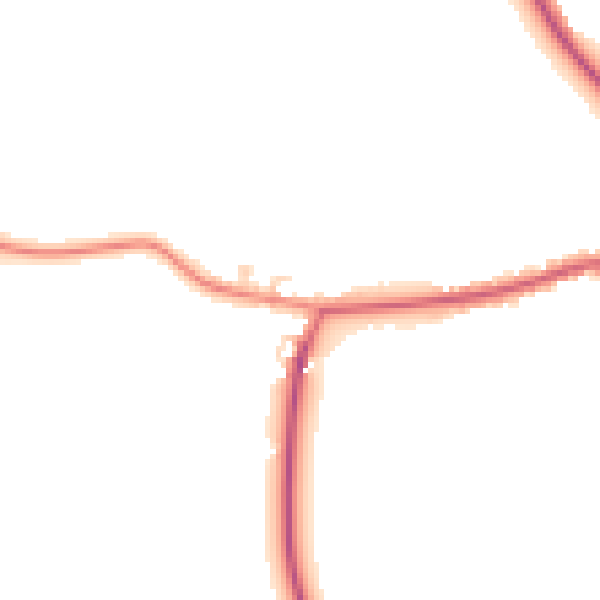 Daytime road noise heatmap for YO61 1DS