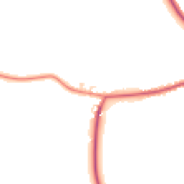 Daytime road noise heatmap for YO61 1DT