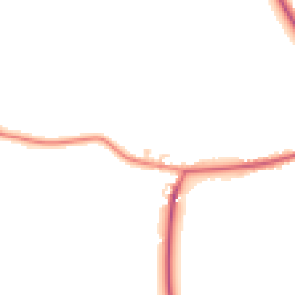 Daytime road noise heatmap for YO61 1DX