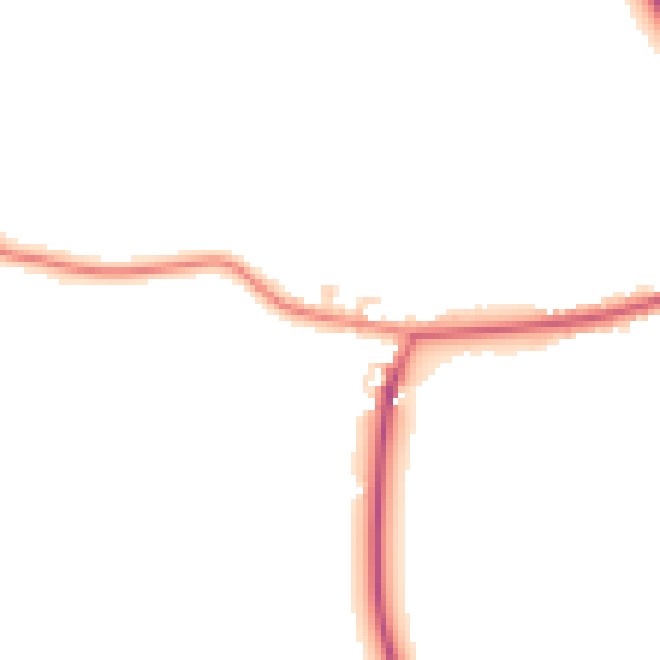 Daytime road noise heatmap for YO61 1DY