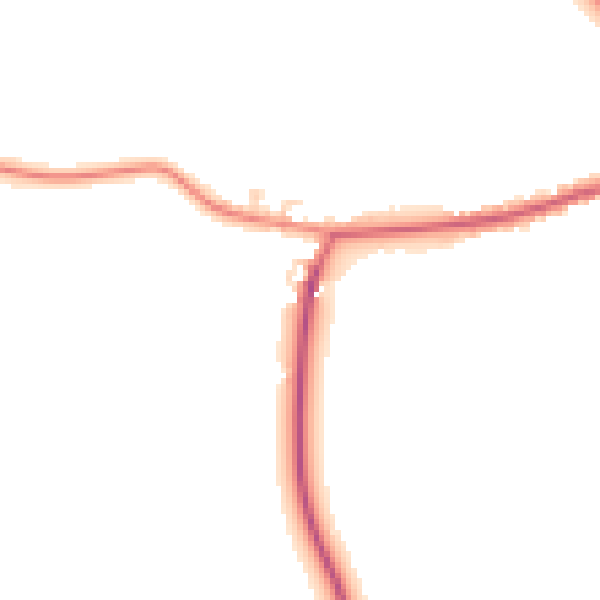 Daytime road noise heatmap for YO61 1DZ