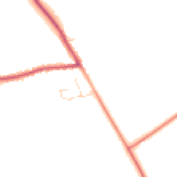 Daytime road noise heatmap for YO61 1EB