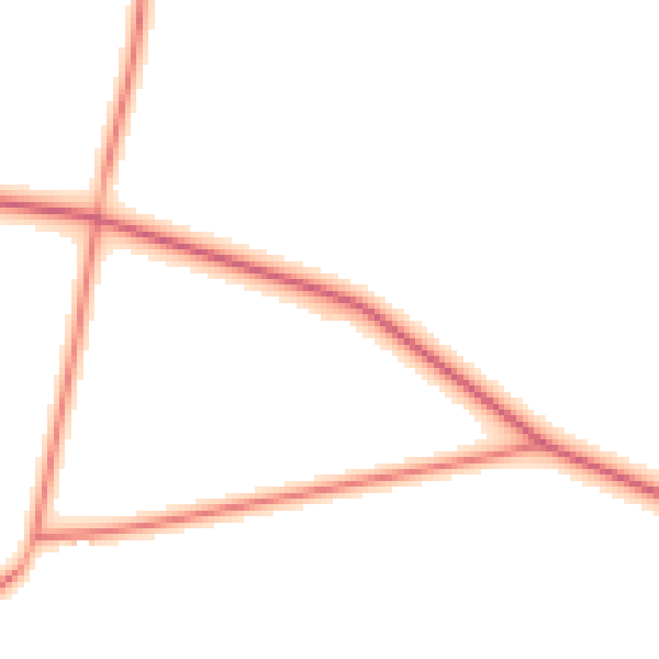 Daytime road noise heatmap for YO61 1EG