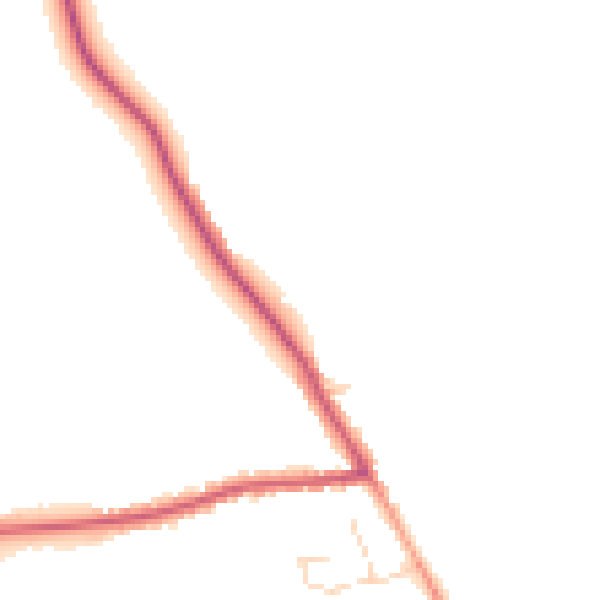 Daytime road noise heatmap for YO61 1EQ