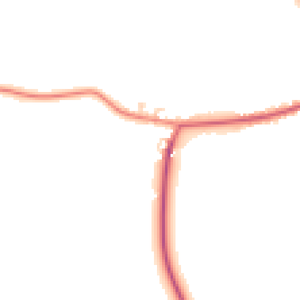 Daytime road noise heatmap for YO61 1EZ