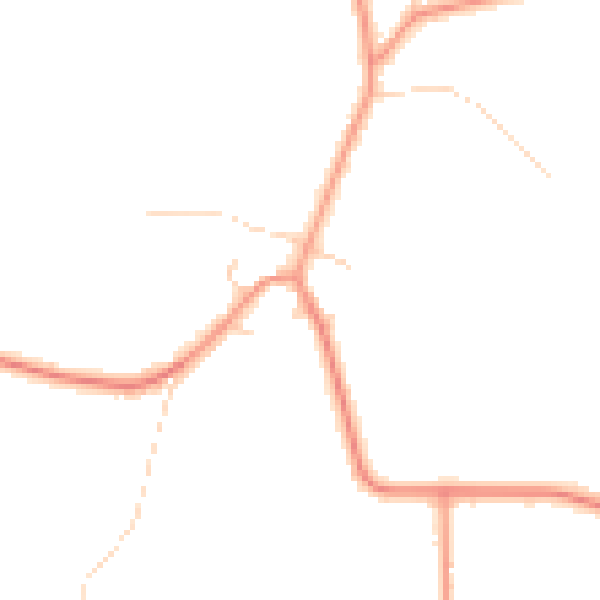 Daytime road noise heatmap for YO61 1HA