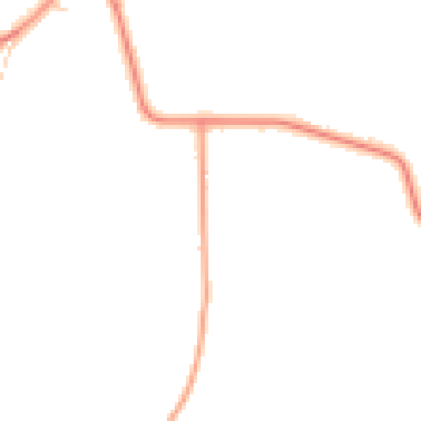 Daytime road noise heatmap for YO61 1HE