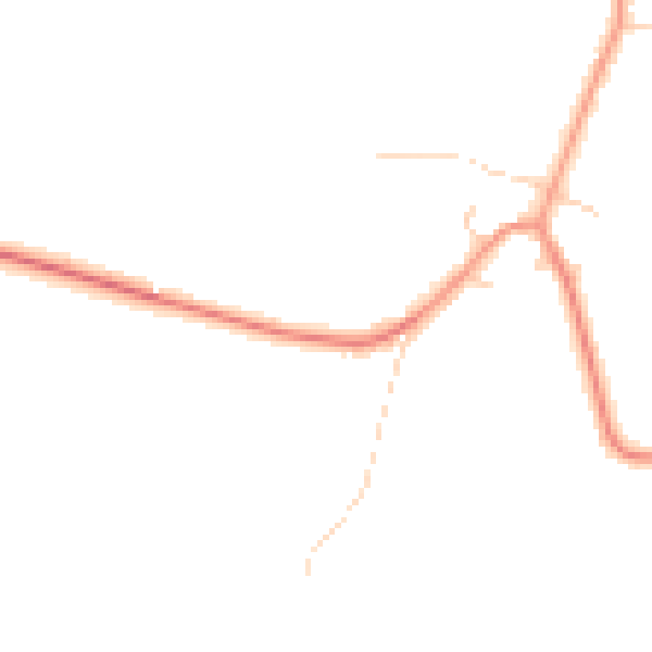 Daytime road noise heatmap for YO61 1HX