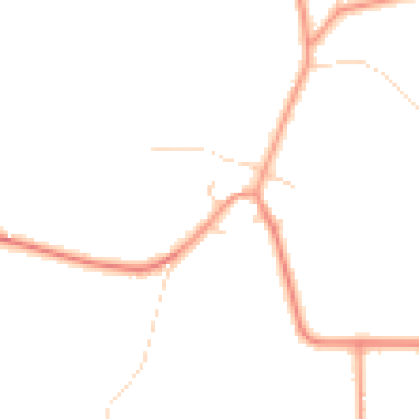 Daytime road noise heatmap for YO61 1HY