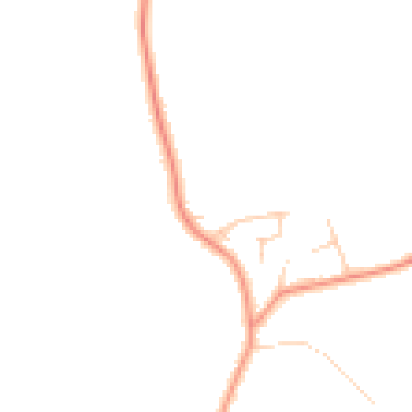 Daytime road noise heatmap for YO61 1JL
