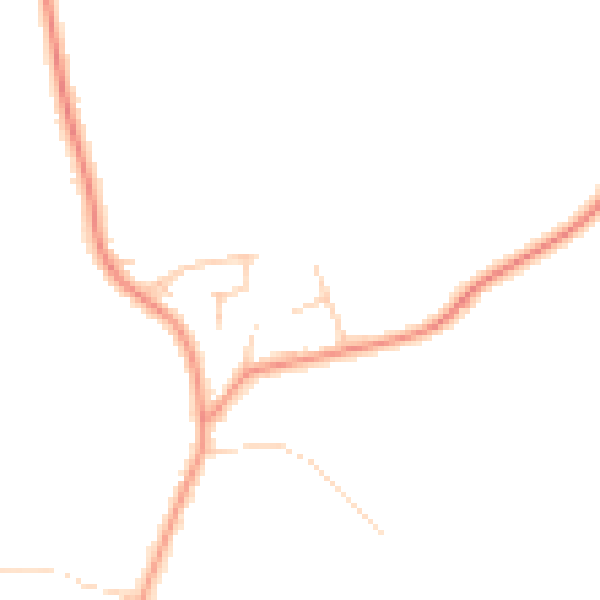 Daytime road noise heatmap for YO61 1JQ