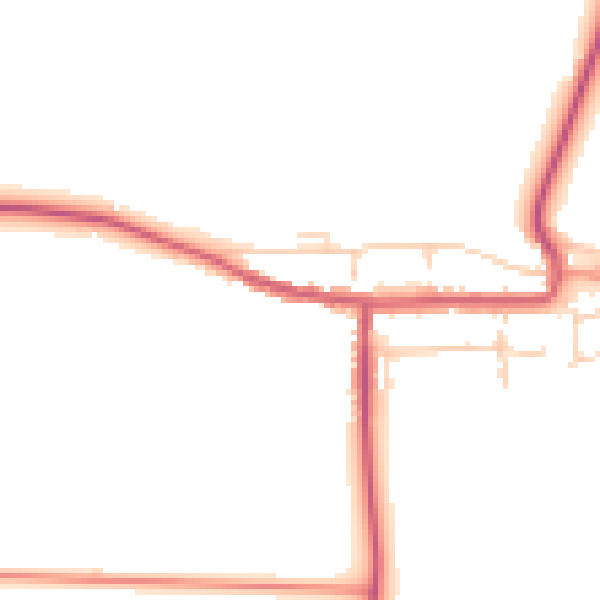Daytime road noise heatmap for YO61 1LG