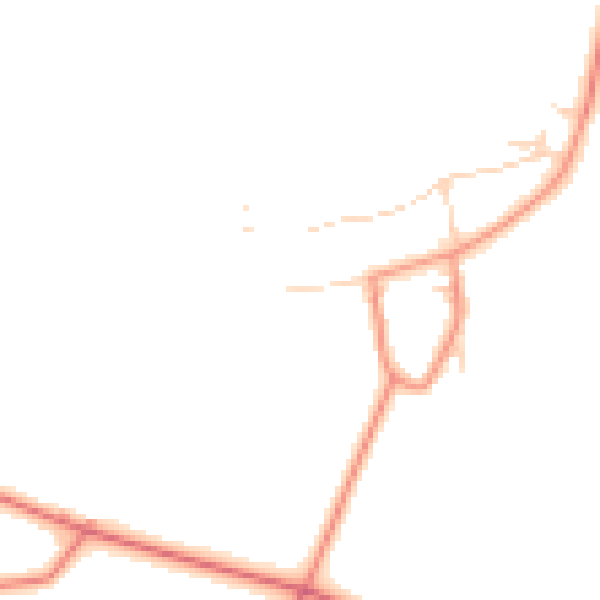 Daytime road noise heatmap for YO61 1RU