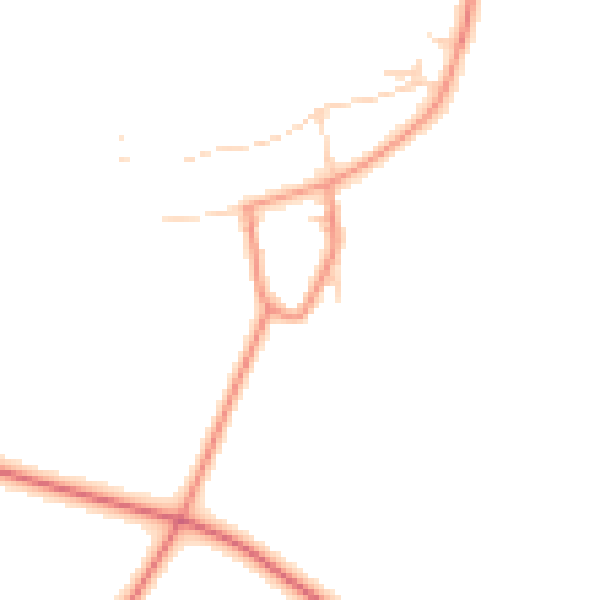 Daytime road noise heatmap for YO61 1RZ