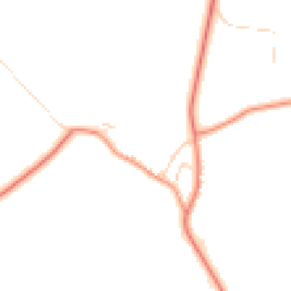 Daytime road noise heatmap for YO61 1SN