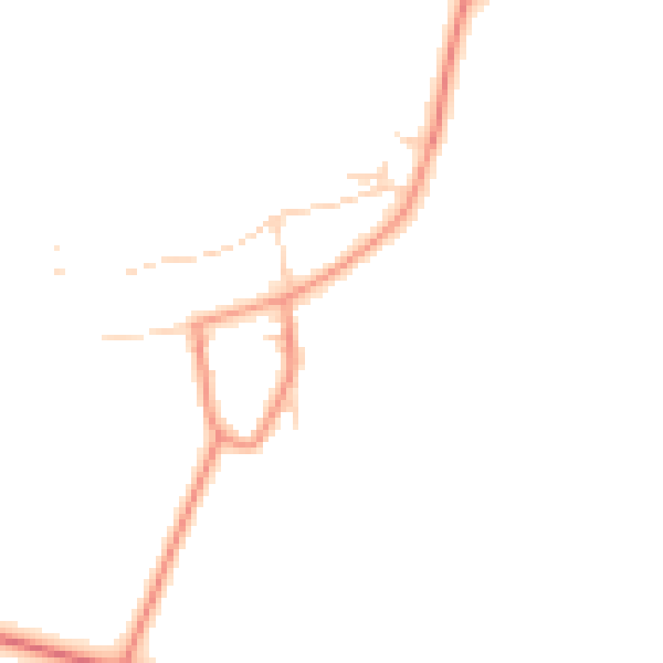 Daytime road noise heatmap for YO61 1TE