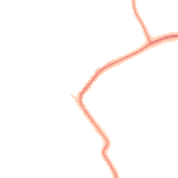 Daytime road noise heatmap for YO61 1UB