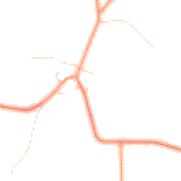 Daytime road noise heatmap for YO61 1YB