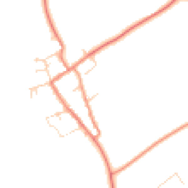 Daytime road noise heatmap for YO61 2AA