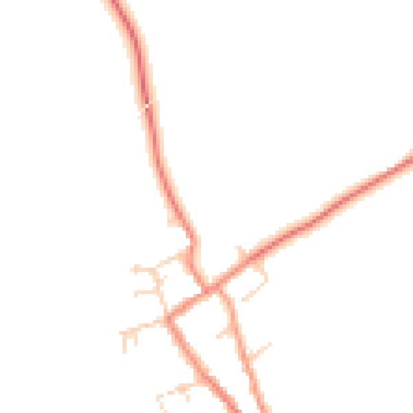 Daytime road noise heatmap for YO61 2AB