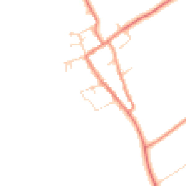 Daytime road noise heatmap for YO61 2NH