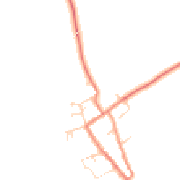 Daytime road noise heatmap for YO61 2NP