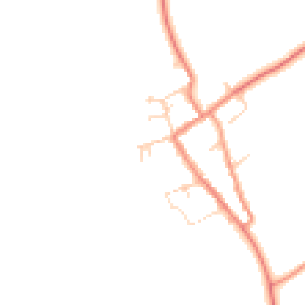Daytime road noise heatmap for YO61 2NQ