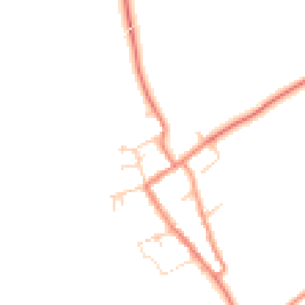 Daytime road noise heatmap for YO61 2NR
