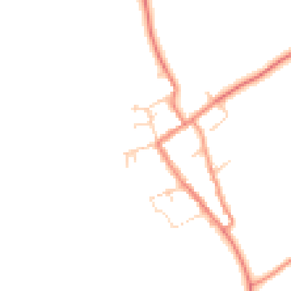 Daytime road noise heatmap for YO61 2NX