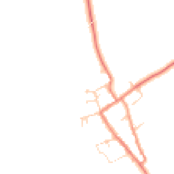 Daytime road noise heatmap for YO61 2NZ