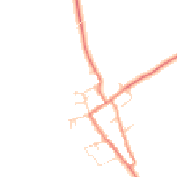 Daytime road noise heatmap for YO61 2PA