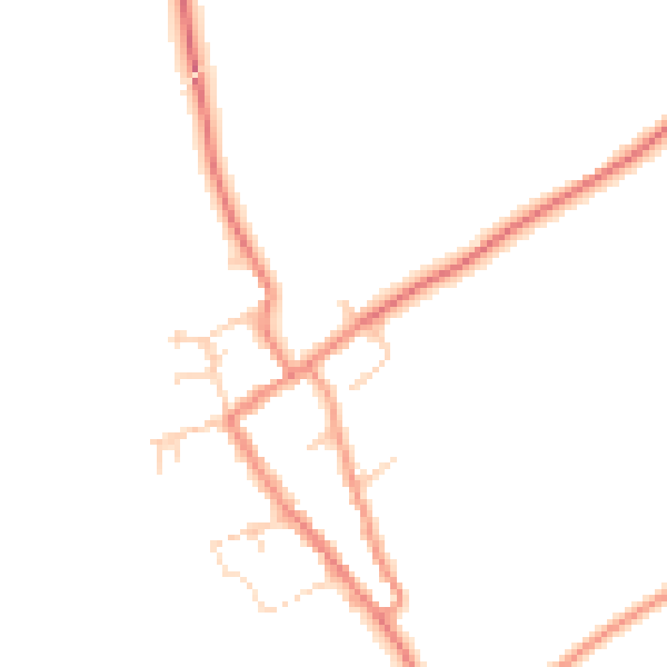 Daytime road noise heatmap for YO61 2PE
