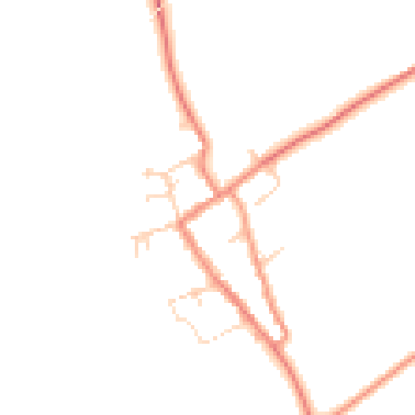 Daytime road noise heatmap for YO61 2PG