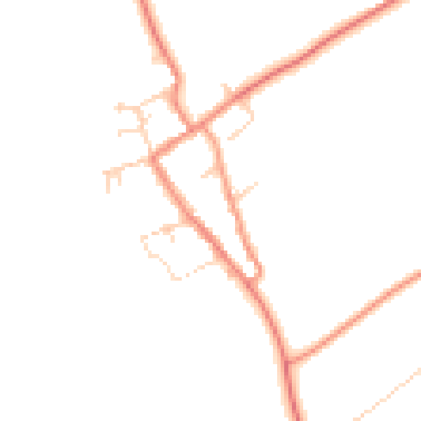 Daytime road noise heatmap for YO61 2PJ