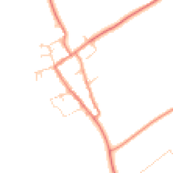 Daytime road noise heatmap for YO61 2PL