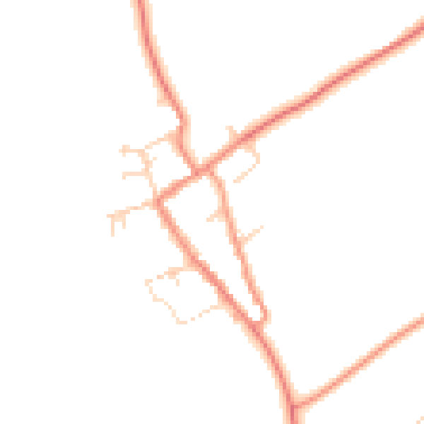 Daytime road noise heatmap for YO61 2PN