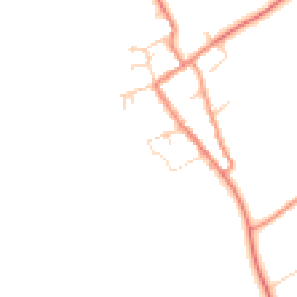 Daytime road noise heatmap for YO61 2PX