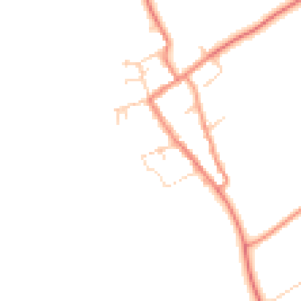 Daytime road noise heatmap for YO61 2PY