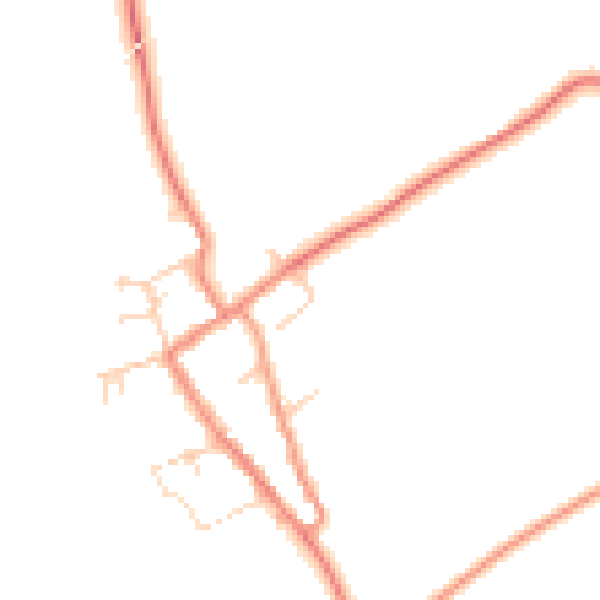 Daytime road noise heatmap for YO61 2PZ