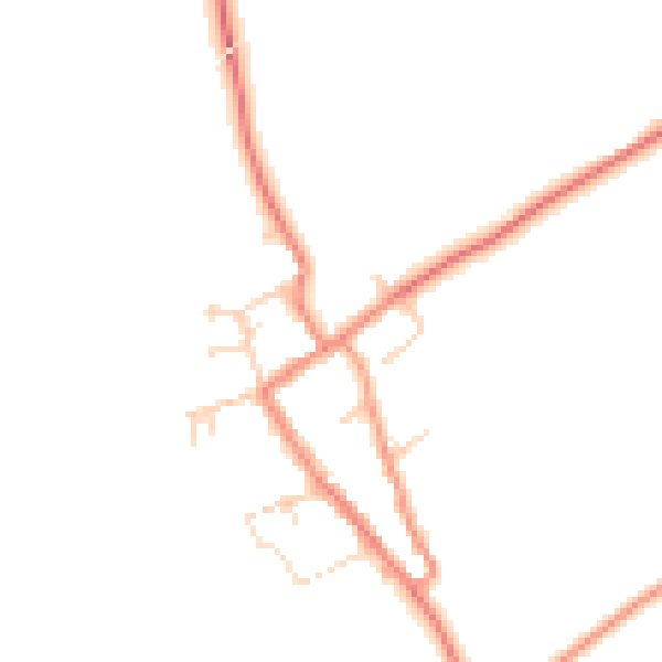 Daytime road noise heatmap for YO61 2QJ